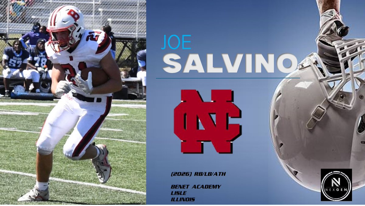 Keith Smilie (@nexgenscouting) on Twitter photo Wednesday 📍North Central College <a href="/football_ncc/">NCC Football</a>
⏩2026 RB/LB/ATH Joe Salvino <a href="/JoeSal26/">Joe Salvino</a>
Benet Academy
Lisle (IL) Wednesday 📍North Central College <a href="/football_ncc/">NCC Football</a>
⏩2026 RB/LB/ATH Joe Salvino <a href="/JoeSal26/">Joe Salvino</a>
Benet Academy
Lisle (IL)
