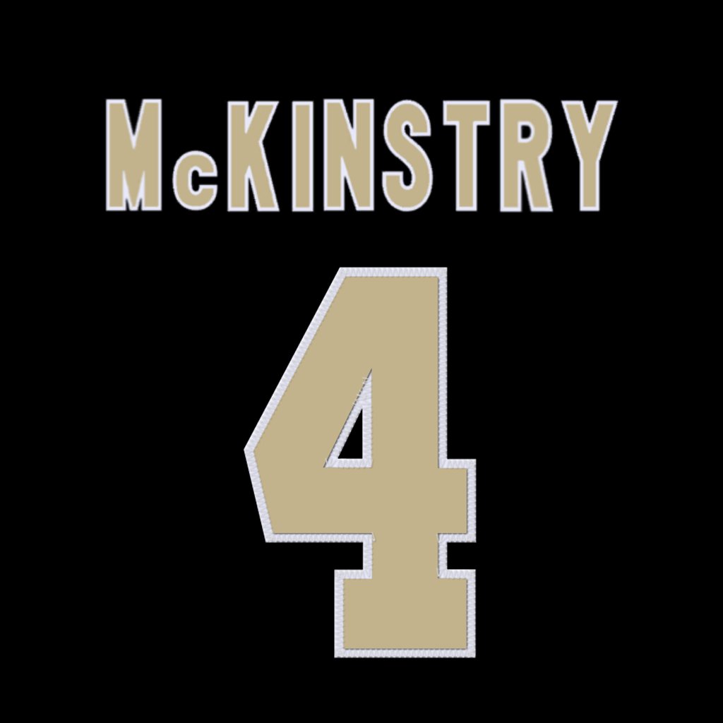 nfl_jersey_num's tweet image. New Orleans Saints DB Kool-Aid McKinstry (@GaQMcK1) is now wearing number 4. Last assigned to Derek Carr. #Saints