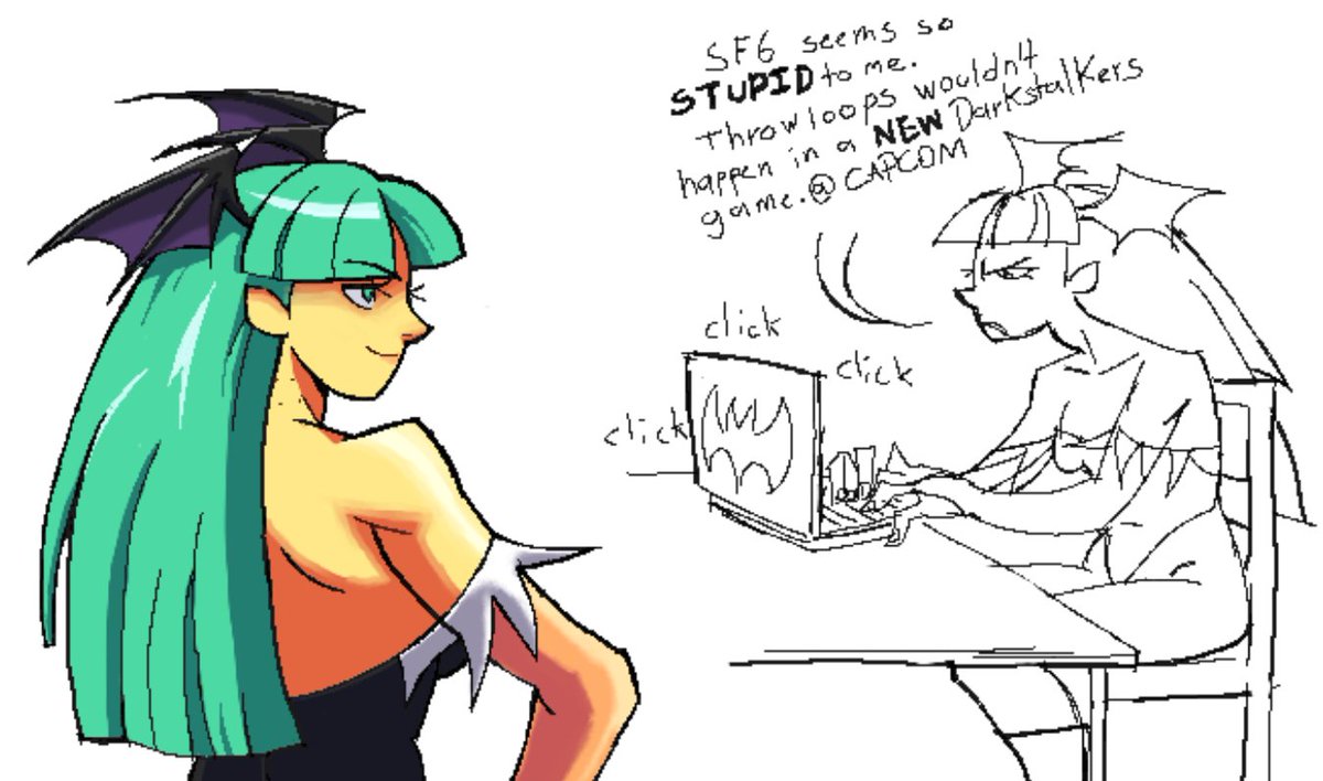 Morrigan doodle #Darkstalkers