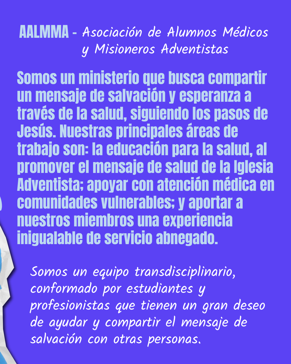 UniMontemorelos's tweet photo. El Ministerio de AALMMA, parte del #MinisterioJuvenil #Doulos, busca compartir un mensaje de #salvación y #esperanza a través de la #salud, siguiendo los pasos de Jesús 🩺🧑🏻⚕️🙌.
#umx1mundonuevo #umsumando #universidad #liderazgo #iglesiaadventista #servicio #brigadas https://t.co/ekh57Gs8fP