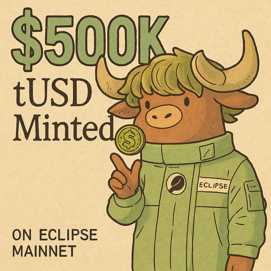 Shahin (@shahingh11) on Twitter photo $500k tUSD MINTED 💲
5600+ holders are earning yield from real world treasury bills on <a href="/EclipseFND/">Eclipse (🐮,🌑)</a> . $500k tUSD MINTED 💲
5600+ holders are earning yield from real world treasury bills on <a href="/EclipseFND/">Eclipse (🐮,🌑)</a> .