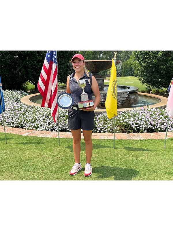 WSGAWomensGolf's tweet photo. Natalie Blonien takes home Junior Medalist honors at Squire Creek https://t.co/PKvZSv7Zcw