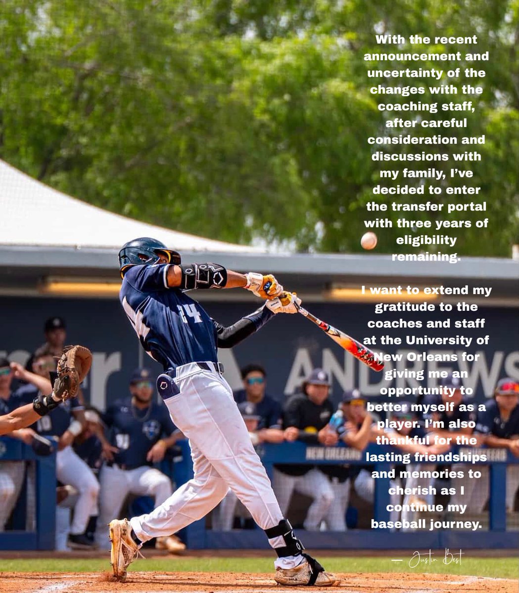 With the recent announcement and uncertainty of the changes with the coaching staff, after careful consideration and discussions with my family, I’ve decided to enter the transfer portal with three years of eligibility remaining. #Godsplan✝️