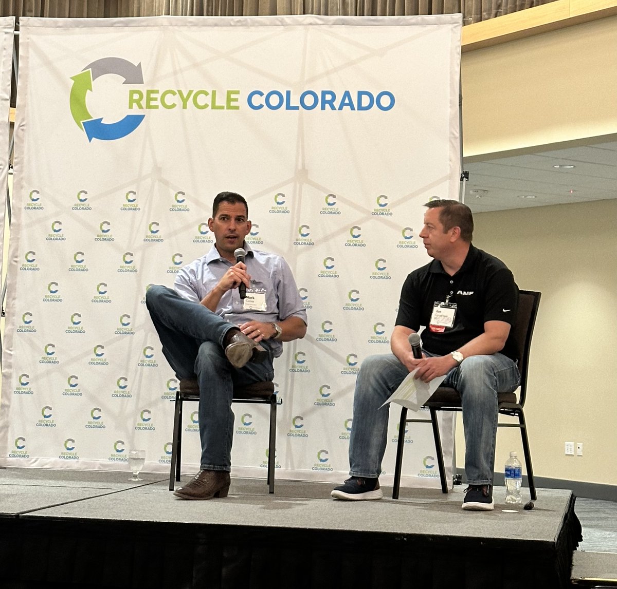 AMP (@ampsortation) on Twitter photo At the <a href="/recycle4CO/">Recycle Colorado</a> Summit in Grand Junction, Jon Gertsmeier chatted with Mark Ceresa about a first-of-its-kind <a href="/WasteConnection/">Waste Connections</a> facility featuring fully integrated AI that AMP will operate and maintain. At the <a href="/recycle4CO/">Recycle Colorado</a> Summit in Grand Junction, Jon Gertsmeier chatted with Mark Ceresa about a first-of-its-kind <a href="/WasteConnection/">Waste Connections</a> facility featuring fully integrated AI that AMP will operate and maintain.