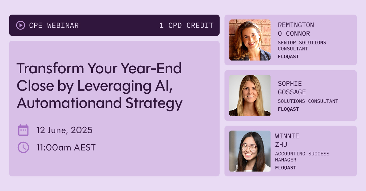 FloQast's tweet image. Year-end close ≠ chaos.

Join FloQast on June 12 at 11am AEST to learn how AI + automation can simplify your close, prep you for audits, and earn you 1 CPD credit.

📍 Save your spot: ow.ly/OPFu50W3JTY

#Accounting #FloQast #YearEndClose #AuditReady