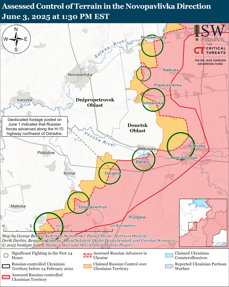 NEW: Kremlin officials publicly acknowledged that Russia seeks the “complete destruction” of Ukraine, indicating Moscow’s disinterest in good faith peace negotiations and a near-term resolution to the war.

Ukraine struck the Kerch Strait Bridge on June 3 for the third time since