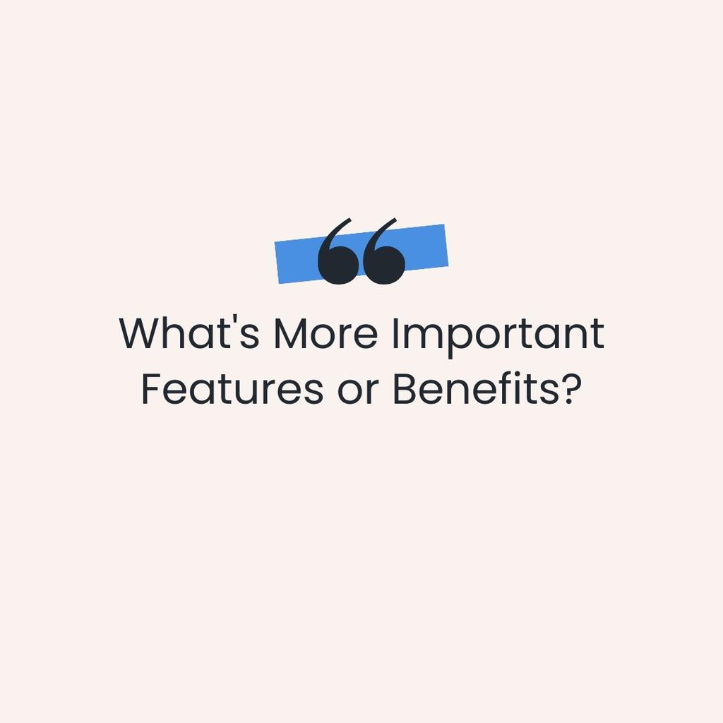 While features are important, they don't explain to the customer why they should actually give a darn about the product.  But do you feel there is a case when features are more important?

Read more 👉 lttr.ai/AfEzk