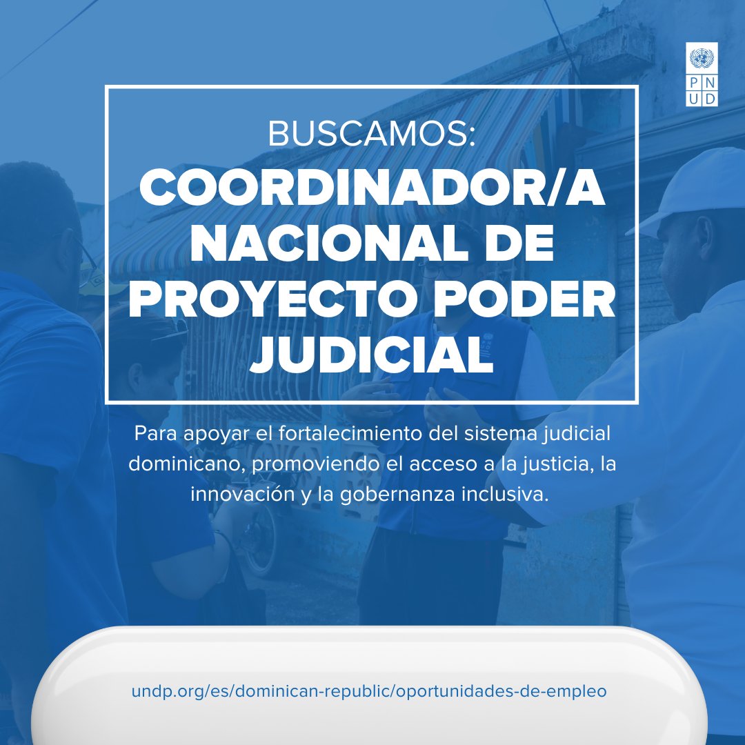 📢 ¡Oportunidades laborales en el PNUD!

Aplica a través del enlace undp.org/es/dominican-r… #VacantesPNUD #VacantesONU