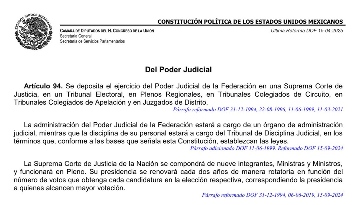 Gellis Quintero (@gelqurent) on Twitter photo 📌QUIÉN PRESIDE LA <a href="/SCJN/">Suprema Corte</a>?
👉🏻 Quien obtenga la mayor votación, los primeros 2 años
👉🏻 y subsecuentemente de mayor a menor votación.
Art 94 de la CPEUM, tercer párrafo: 📌QUIÉN PRESIDE LA <a href="/SCJN/">Suprema Corte</a>?
👉🏻 Quien obtenga la mayor votación, los primeros 2 años
👉🏻 y subsecuentemente de mayor a menor votación.
Art 94 de la CPEUM, tercer párrafo: