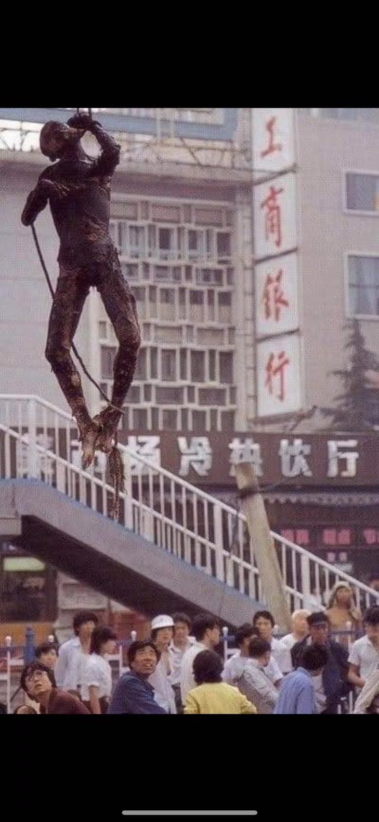 8964中，被美国资助的反革命分子杀害，并吊在空中示威的解放军遗体，你会允许这样的事情在你的国家出现吗？