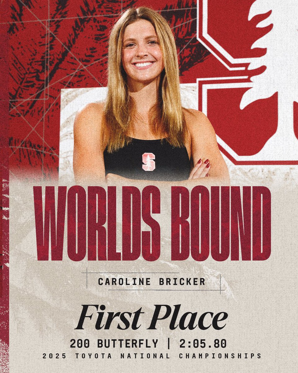 SEE YOU IN SINGAPORE, CAROLINE! 🙌🔥

Caroline Bricker with a late charge in the 200 fly finals to punch her ticket to the World Championships, posting a LTB 2:05.80!

#GoStanford
