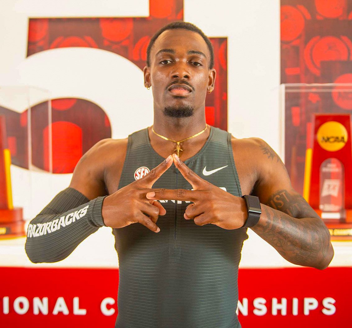 NCAA DII star, Dapriest Hogans, has signed with Arkansas!

This season, with Pittsburg State, he ran a windy 9.96 over 100m and 20.11s over 200m, where he won the NCAA D2 title.