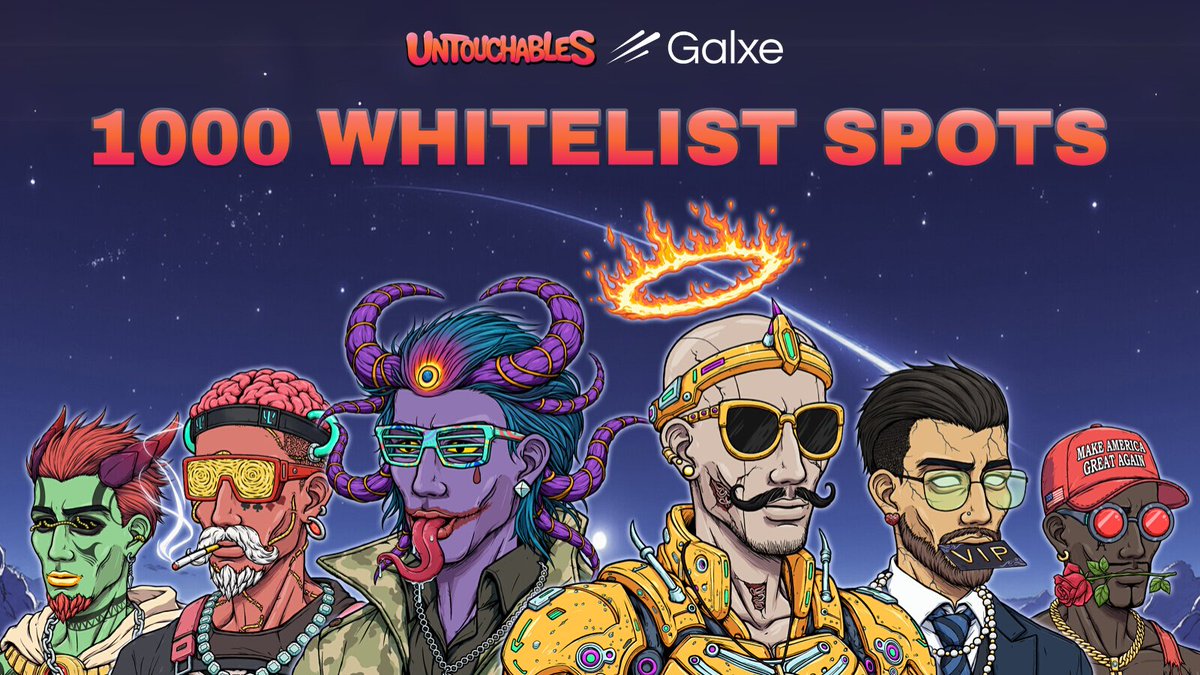 Your chance to grab an early WL spot for the TOP NFT collection on Sui!

UNTouchables is an upcoming NFT project aiming to be the top collection on the Sui Network -  and you can be part of it early 👀

🎯 What’s up for grabs: 1,000 early whitelist spots for the Upload phase
🎉