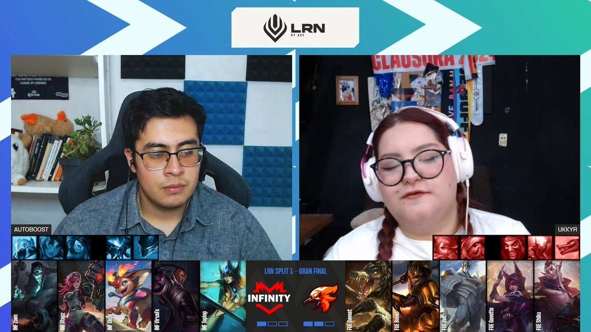 La estrategia se revela! 👀

✅Estos son los picks y bans para el cuarto enfrentamiento entre

🌟 <a href="/InFinitye_sport/">INFINITY 🚀</a> 🆚 <a href="/fuegocw/">Fuego</a>

¿Qué te parecen las composiciones? 🔍
📺 Acompáñanos por:
🟣twitch.tv/lolacelatam
🔵twitch.tv/ltaespanol
🔴youtube.com/@Lolacelatam/