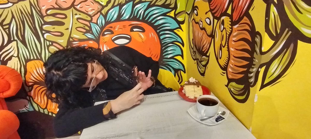 daraxpon's tweet photo. Today’s #ASAGUILTY moment was cheesecake. It was actually Japanese cheesecake. It was fluffy and delicious. Here’s the picture I took and how I look taking the picture 🤣 https://t.co/tp9V1QyTTa