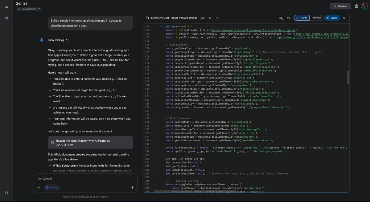 Built a simple goal tracker app in Gemini Studio.

#ALX_AIDEV and <a href="/alx_africa/">ALX Africa</a> <a href="/jbarbier/"></a> <a href="/kalibetre/">Kalkidan Betre</a>