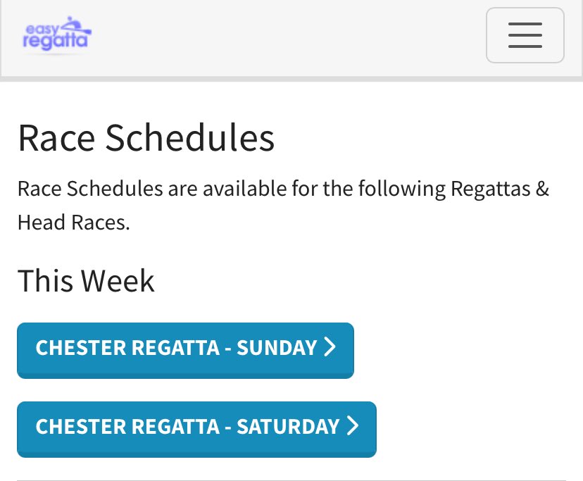 Chester Regatta (@chesterregatta) on Twitter photo Thanks for all your entries for the upcoming #ChesterRegatta 7 & 8 June.
Our draws are now live on our website chesterregatta.org
Live results and race updates will be via <a href="/easyregatta/">easyregatta</a>
We look forward to a great weekend of regatta racing!
#OldestRegattaInTheWorld Thanks for all your entries for the upcoming #ChesterRegatta 7 & 8 June.
Our draws are now live on our website chesterregatta.org
Live results and race updates will be via <a href="/easyregatta/">easyregatta</a>
We look forward to a great weekend of regatta racing!
#OldestRegattaInTheWorld