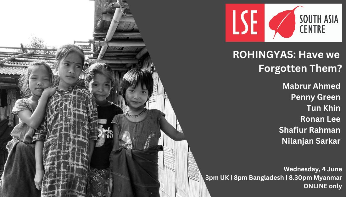 Dr Ronan Lee (@ronan_lee) on Twitter photo Have we forgotten the Rohingya?
I'm pleased to join this important panel hosted by <a href="/SAsiaLSE/">LSE South Asia Centre</a> with <a href="/restlessmabrur/">Mabrur Ahmed</a> <a href="/RestlessBeings/">Restless Beings</a> <a href="/tunkhin80/">Tun Khin</a> <a href="/brouklondon/">Burmese Rohingya Organisation UK - BROUK</a> <a href="/Ronan_Lee/">Dr Ronan Lee</a> <a href="/shafiur/">Shafiur Rahman</a> <a href="/pennyjgreen/">Penny Green</a>
📅 Wed, 4 June
🕒 3pm 🇬🇧 / 8.30pm 🇲🇲
#whatshappeninginMyanmar
lse.ac.uk/south-asia-cen… Have we forgotten the Rohingya?
I'm pleased to join this important panel hosted by <a href="/SAsiaLSE/">LSE South Asia Centre</a> with <a href="/restlessmabrur/">Mabrur Ahmed</a> <a href="/RestlessBeings/">Restless Beings</a> <a href="/tunkhin80/">Tun Khin</a> <a href="/brouklondon/">Burmese Rohingya Organisation UK - BROUK</a> <a href="/Ronan_Lee/">Dr Ronan Lee</a> <a href="/shafiur/">Shafiur Rahman</a> <a href="/pennyjgreen/">Penny Green</a>
📅 Wed, 4 June
🕒 3pm 🇬🇧 / 8.30pm 🇲🇲
#whatshappeninginMyanmar
lse.ac.uk/south-asia-cen…