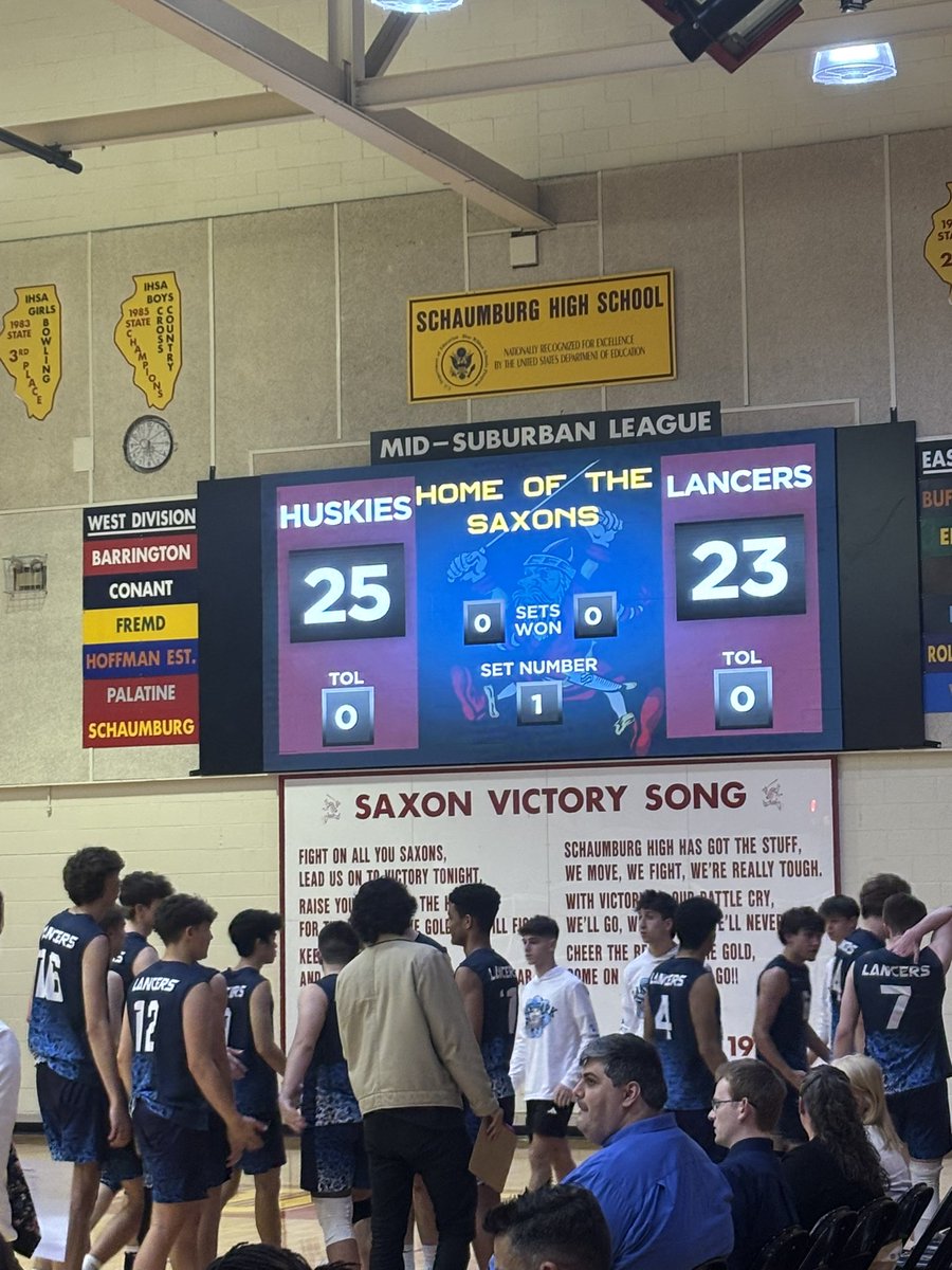 Hersey volleyball  take game one!!!