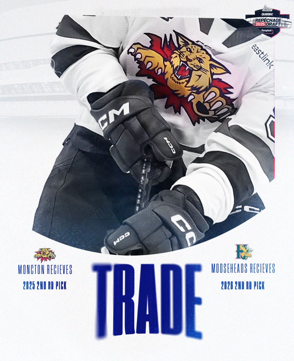 MonctonWildcast's tweet photo. 🚨 TRADE ALERT 🚨
The Wildcats have dealt 2025 2nd Round selection to Halifax for 2026 2nd Round selection
#DefendTheDen #TradeAlert #MacDougallMagic #QTradePeriod #QMJHLTradePeriod
📸 - @DanielStLouis https://t.co/2uE6YuTMxo