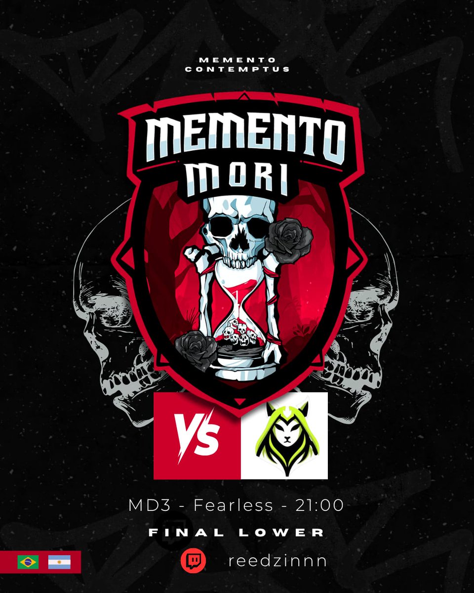 Memento Mori (@mmtmori1) on Twitter photo Aut viam inveniam aut faciam.
Entre a queda e a glória, escolhemos lutar.
Final lower série D <a href="/ligagalactica_/">LIGA GALÁCTICA</a>
🆚 Linces
Vocês podem acompanhar na transmissão:
twitch.tv/reedzinnn Aut viam inveniam aut faciam.
Entre a queda e a glória, escolhemos lutar.
Final lower série D <a href="/ligagalactica_/">LIGA GALÁCTICA</a>
🆚 Linces
Vocês podem acompanhar na transmissão:
twitch.tv/reedzinnn
