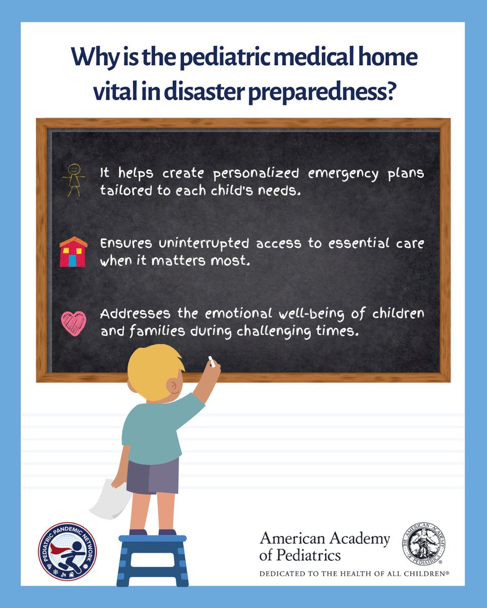 The pediatric medical home empowers families with personalized emergency plans tailored to the unique needs of every child, helping to ease the burden on hospitals during crises. Learn more at bit.ly/PPNMedicalHome
#AAP #PPNStayReady