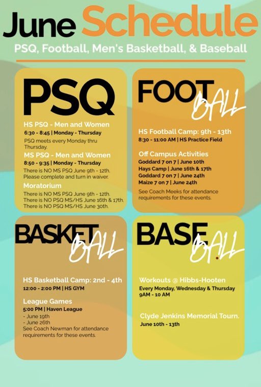 June PSQ and men’s sports!