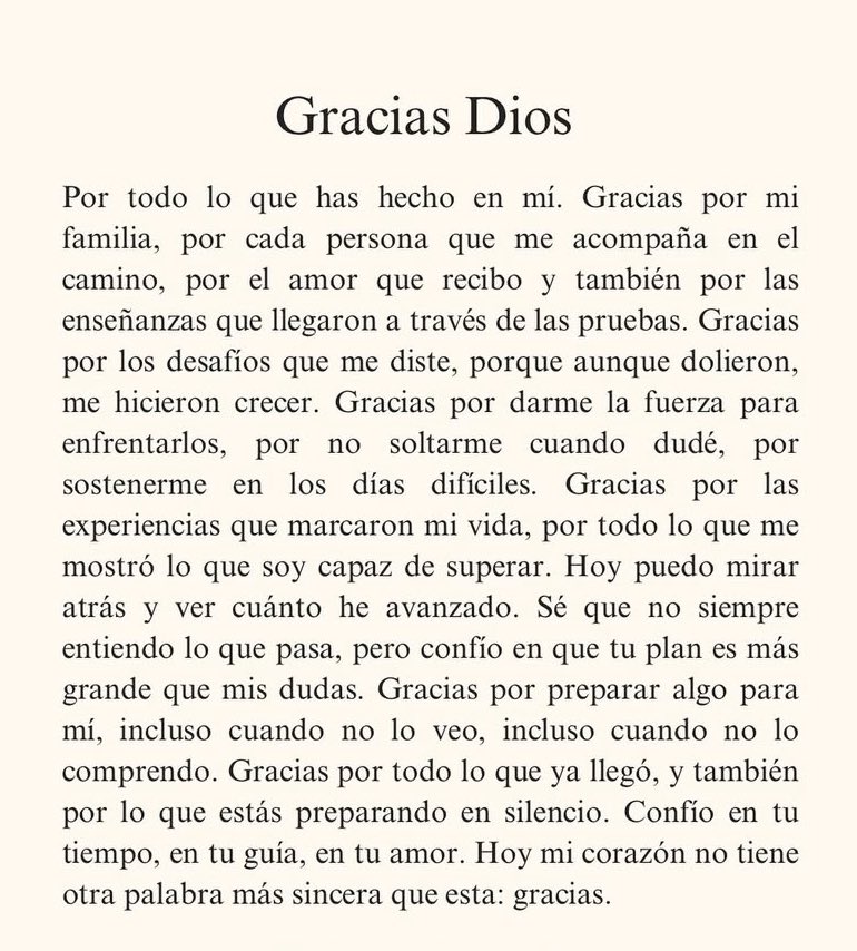 Gracias siempre Dios ✨