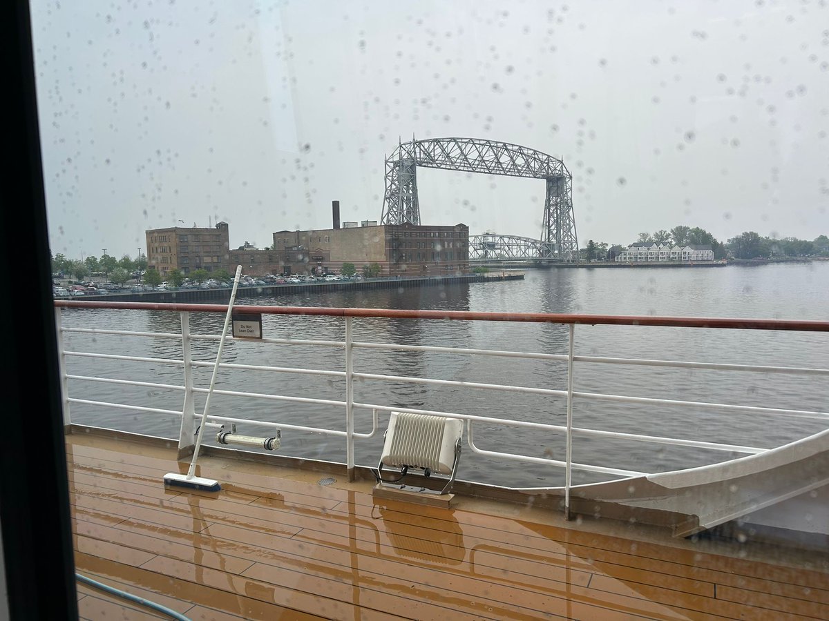Welcome to Duluth! Fun to greet the Viking Octantis today. First cruise ship port call of the season, and first ship to dock against the new DECC Seawall. Cruising has been a great addition to Duluth's visitor economy, and fun to see these huge ships up close!