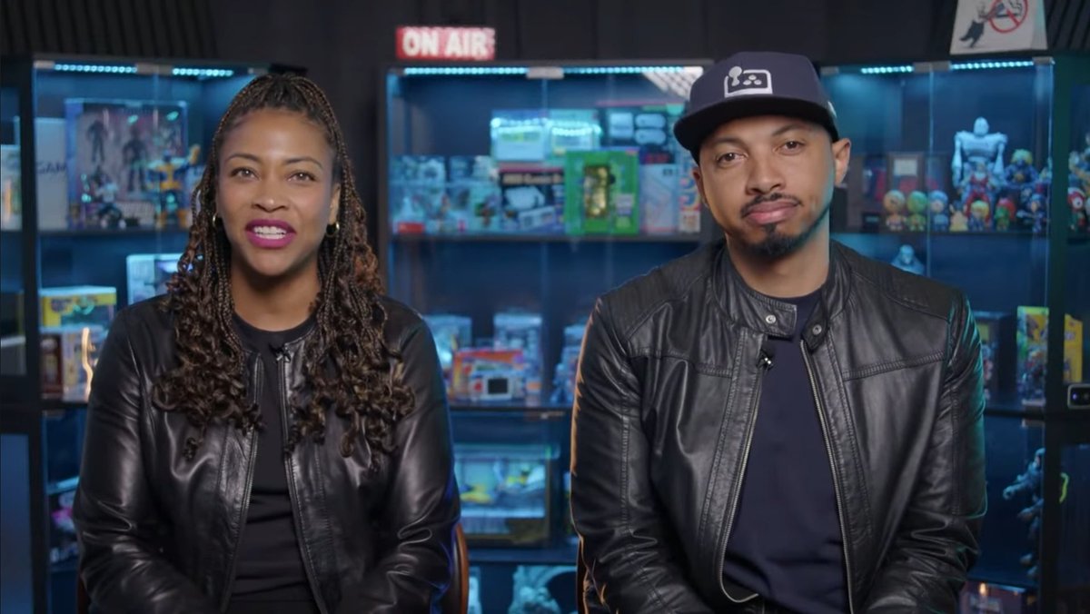 You tune into a video game show and see this