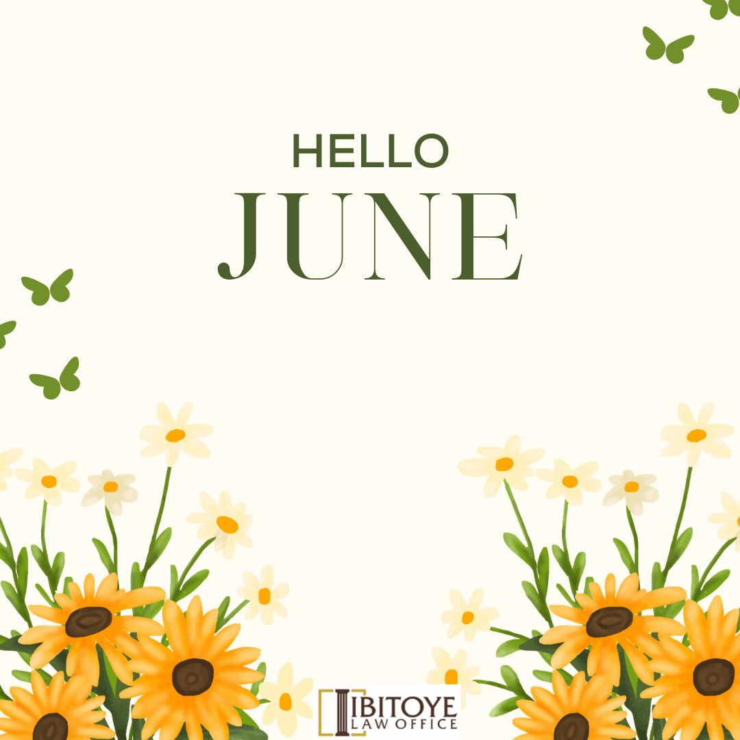 IbitoyeLaw's tweet image. Hello June! Wishing everyone a successful and productive month of June!🌞🌺

#hellojune #happynewmonth #newmonthnewgoals