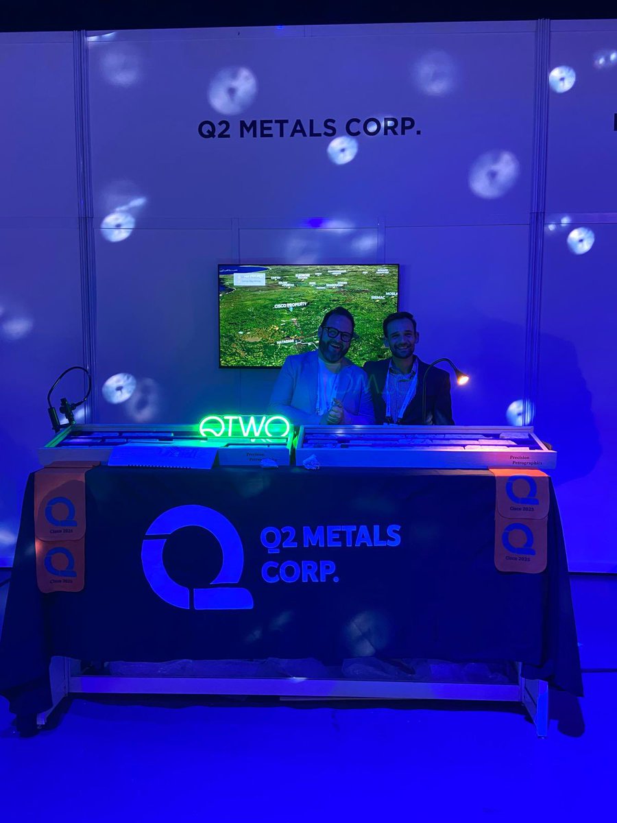 Q2Metals's tweet photo. Core shack at “The Mining Investment Event” by @VID_Conferences initiated. $QTWO $QTWO.V $QUEXF #Lithium #CiscoProject https://t.co/LPHx6p5STe