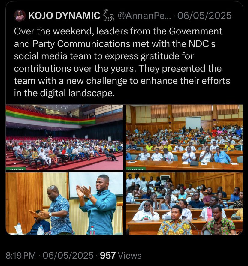 NDC foot soldiers night shift are so active omG.