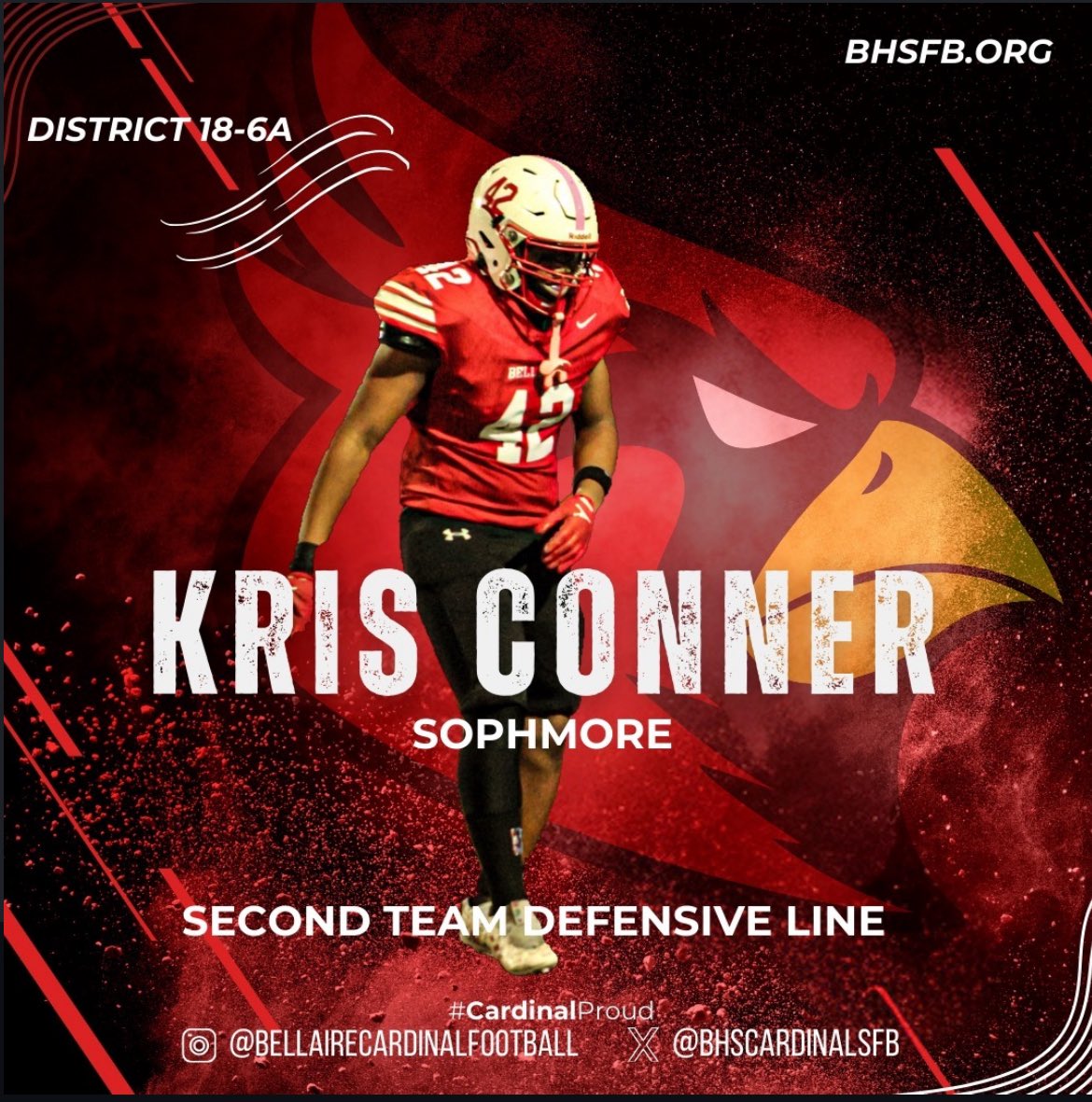 Second team all district defensive line‼️
<a href="/npatexas1/">npatexas</a> <a href="/BHSCardinalsFB/">Bellaire Cardinals Football</a>