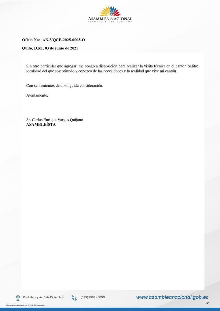 CVargasQuijano's tweet photo. 📌He iniciado la fiscalización del Hospital de Salitre, por lo que he solicitado la visita técnica del Dr. Juan Bernardo Sánchez Jara, Ministro de Salud Actual, a fin de que se constate la falta de terminación y atención del Hospital. 

#AsambleaNacional #BancadaCiudadana https://t.co/W77vryqy0Q