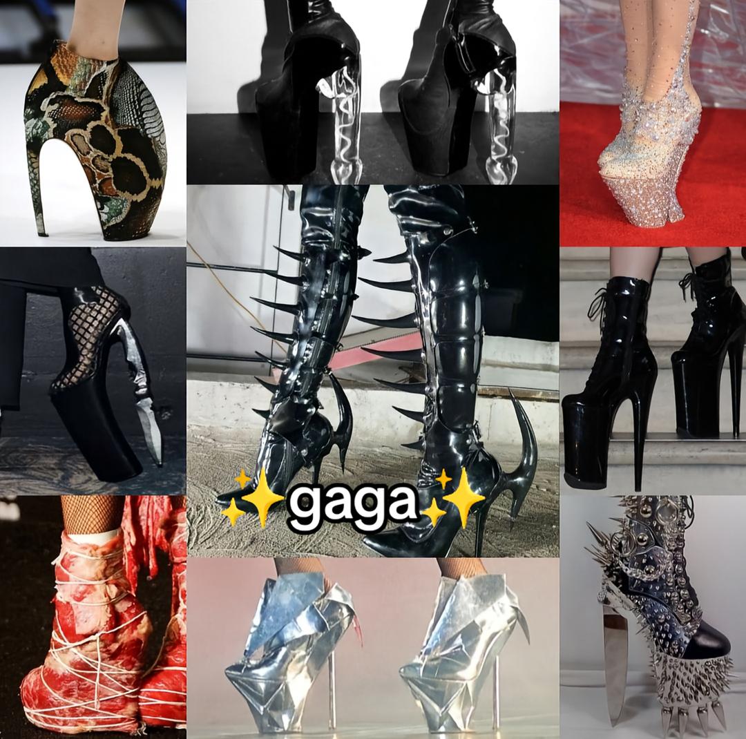 c4pricorn0's tweet image. sapatos marcantes e icônicos de cada era da Lady Gaga, a thread 🧶
