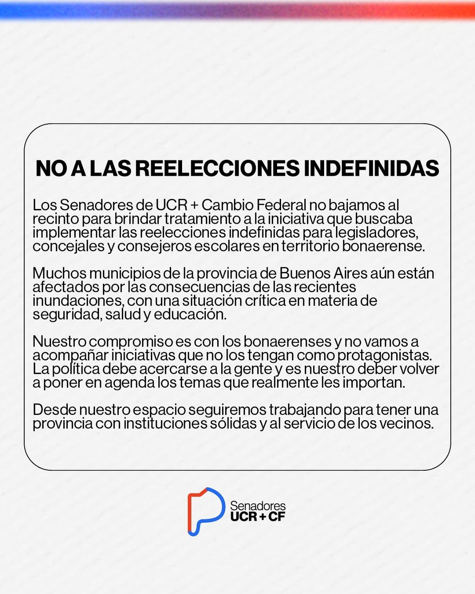 No bajamos al recinto para brindar tratamiento a las reelecciones indefinidas porque muchos municipios aún están afectados por las consecuencias de las recientes inundaciones, con una situación crítica en materia de seguridad, salud y educación.