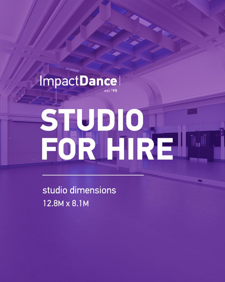 Take your rehearsal to the next level at Impact Dance Studio! 🚀

✨ Harlequin sprung floor
🎤 PA system &amp; mics
🎥 Projector &amp; screen
🪞 Full mirrors

📍 Shaftesbury Ave, London
👉 Book now: bit.ly/ImpactStudioHi…

#StudioHire #LondonDance
