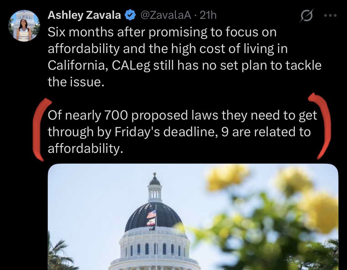 Senator Brian Dahle (@briandahleca) on Twitter photo This is why we have an affordability crisis in California. This is why we have an affordability crisis in California.