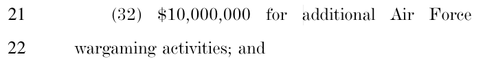 wildemike_'s tweet photo. @SebastianBae Interesting line item in the Senate defense bill https://t.co/rwz5apaM3J