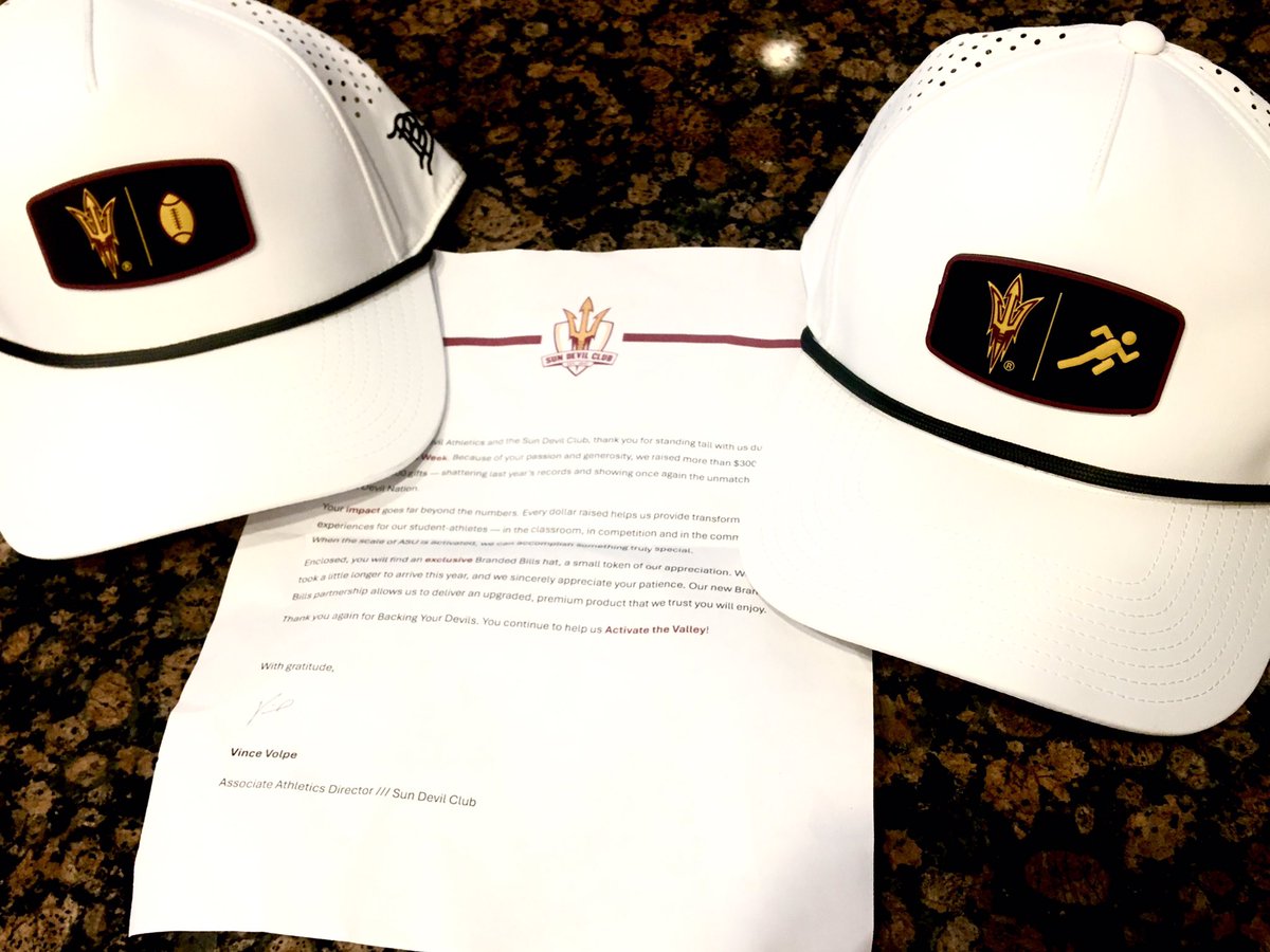David Krysh (@growthfactr) on Twitter photo Well worth the wait for some great hats !!
<a href="/sundevilclub/">Sun Devil Club</a>
<a href="/ASUFootball/">Sun Devil Football</a>
<a href="/SunDevilTFXC/">Sun Devil Track and Field/XC</a> Well worth the wait for some great hats !!
<a href="/sundevilclub/">Sun Devil Club</a>
<a href="/ASUFootball/">Sun Devil Football</a>
<a href="/SunDevilTFXC/">Sun Devil Track and Field/XC</a>