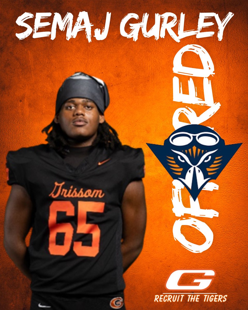 Grissom Football (@grissomtigers) on Twitter photo Our guy <a href="/semajgurleyy/">Semaj “SMG” Gurley⭐️</a> is running it up!!! Congrats on receiving another offer from <a href="/UTM_FOOTBALL/">UT Martin Football</a>
#RecruitTheTigers | #RestoreTheRoar Our guy <a href="/semajgurleyy/">Semaj “SMG” Gurley⭐️</a> is running it up!!! Congrats on receiving another offer from <a href="/UTM_FOOTBALL/">UT Martin Football</a>
#RecruitTheTigers | #RestoreTheRoar