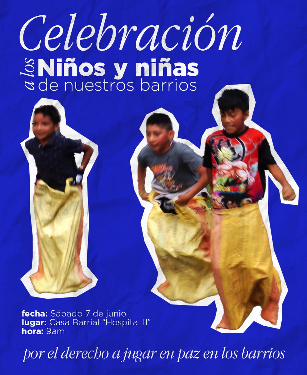 CEEP_ec's tweet photo. 🥳 ¡A celebrar a los niños de nuestros barrios!

Cuando un niño juega en paz en su barrio, aprende a soñar y a construir mundo. Su risa es un acto de libertad y esperanza colectiva. Defender su derecho a jugar es sembrar dignidad en la comunidad. https://t.co/aqgK5KHaBl