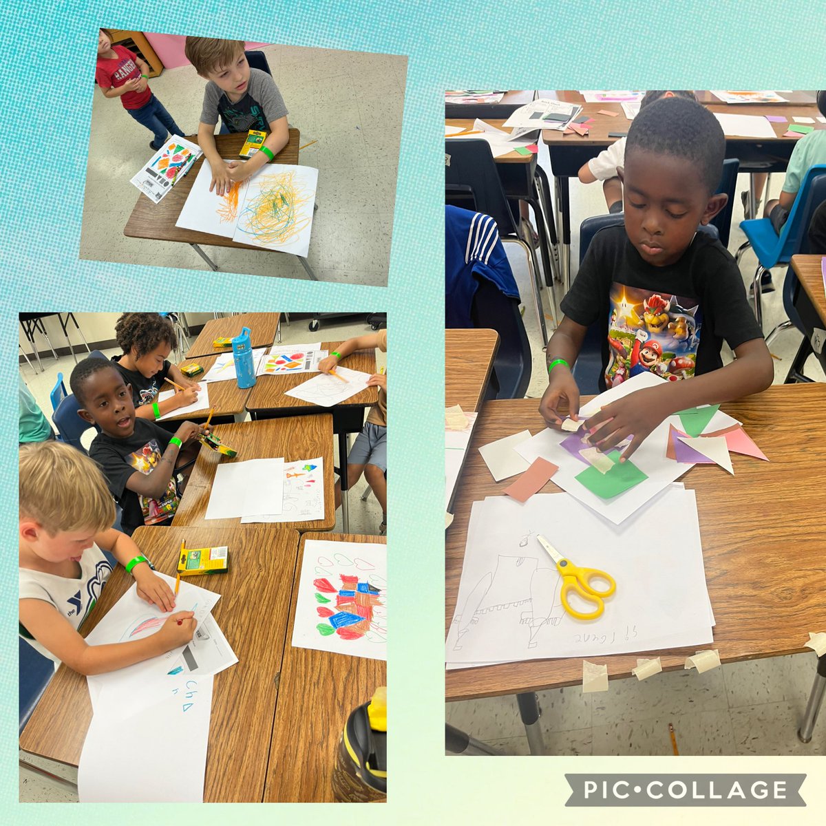Yesterday we read “Too much glue!”. And today we followed the principal’s advice: try using tape! #Kinder working with amazing shapes💖 <a href="/BaylesDISD/">Bayles Elementary</a> <a href="/SangerStallions/">Alex Sanger</a> <a href="/alexmerrittedu/">Alex Merritt</a> <a href="/disdactivities/">Student Activities</a> <a href="/DallasISDSupt/">Dr. Stephanie S. Elizalde</a> <a href="/baverticalteam/">Ryan Bott</a> <a href="/DisdElo/">Extended Learning Opportunities</a> #summercool2025