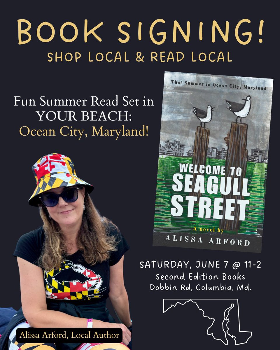 #Maryland Friends! If you don’t have a copy of my new book yet, stop by Second Edition Books in Columbia, Md, to get a signed copy! #books #TBR #OCMD #beachread #summerreading