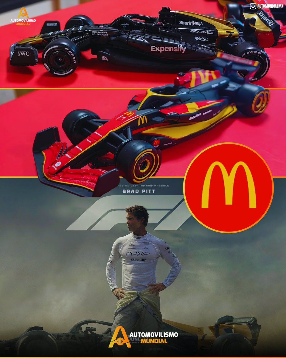 La F1 y McDonals VENDERÁN una especie de cajita feliz que traerá los carritos OFICIALES de la película.
dios, la promoción que le están dando a esta película es la MEJOR que vi en mucho tiempo 🐐 

#f1 #f1movie