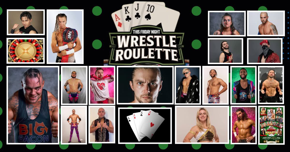 PWSupershow's tweet image. 🚨Just 3 DAYS AWAY from the unpredictable and exciting WRESTLE ROULETTE this Friday Night!. Tickets now @ SupershowTickets.com
Ft.
DJ Powers
TK Oryan
Big Bacon Brad Hollister
Liviyah
Channing Thomas
BRG
Anthony Greene
Kylon King
and many more!
