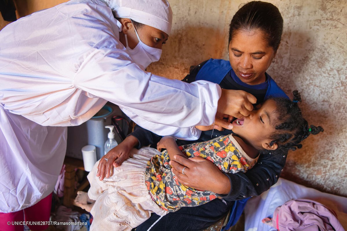 UNICEF Madagascar (@unicefmada) on Twitter photo Madagascar is certified polio-free — a huge step for our children's health!
But the fight continues: follow the vaccination schedule and take your kids to the health center for all their doses.
💉 Vaccination is still our best protection. #VaccinesWork Madagascar is certified polio-free — a huge step for our children's health!
But the fight continues: follow the vaccination schedule and take your kids to the health center for all their doses.
💉 Vaccination is still our best protection. #VaccinesWork