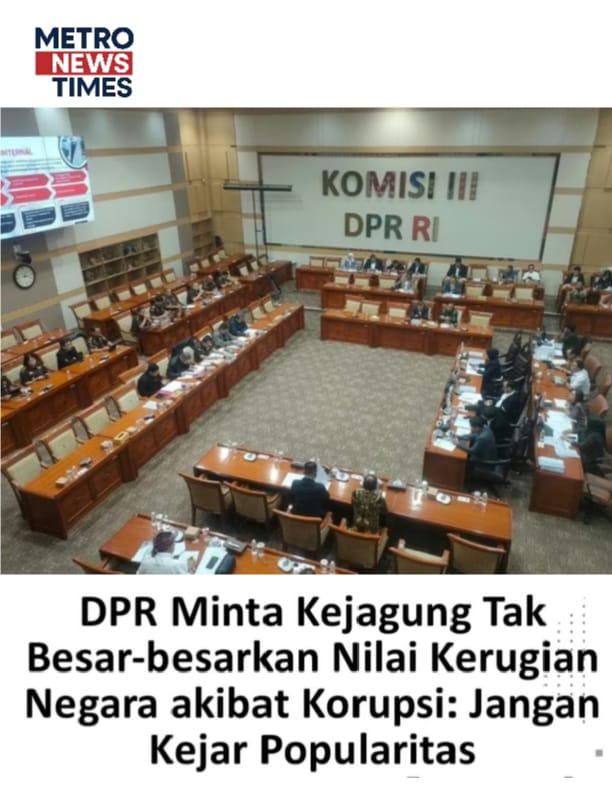 Wakil Rakyat ❌
Wakil Koruptor ✅

Kejagung ga perlu popularitas dgn kerja nyata dan bukti kesungguhan dlm memberantas korupsi menjadikan Kejaksaan sebagai lembaga yg paling di percaya publik beda dengan para wakil yg terhormat selalu mendapatkan posisi buncit... 😤😤😤