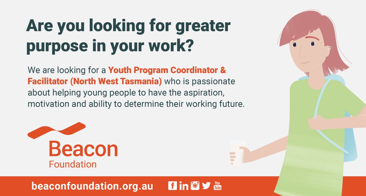 We are seeking a highly motivated, passionate, and adaptive individual to join our team as the Youth Program Coordinator &amp; Facilitator (North West Tasmania). See the job opportunity on Seek: seek.com.au/job/84679121